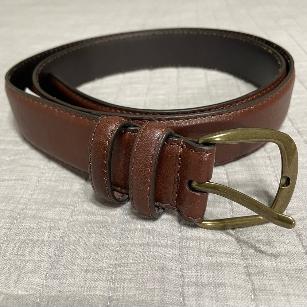 NWT Men's Brown Topgrain Leather Belt Size 42